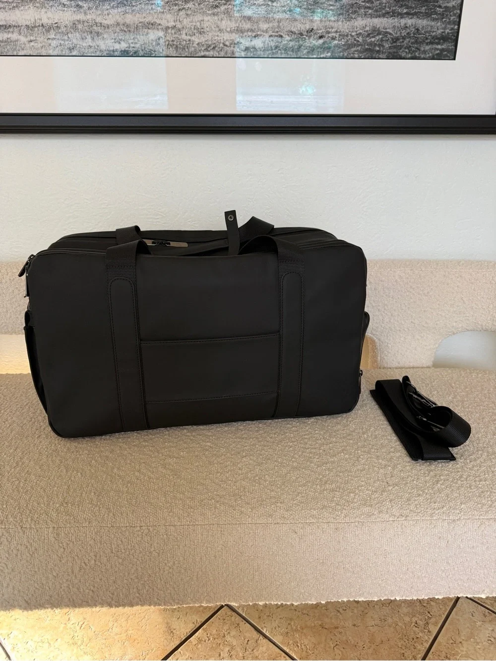 FTL brand. Black Men's Travel Duffel Bag - Sleek Carryall